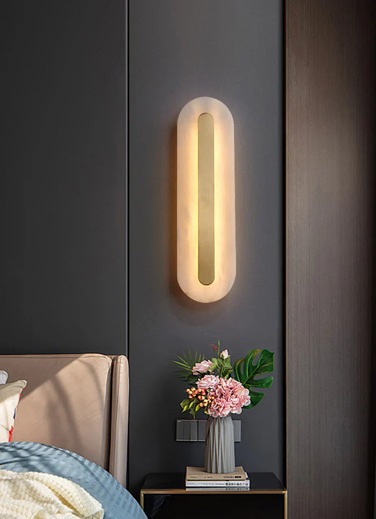 Alabaster Rounded Wall Light - Image 15