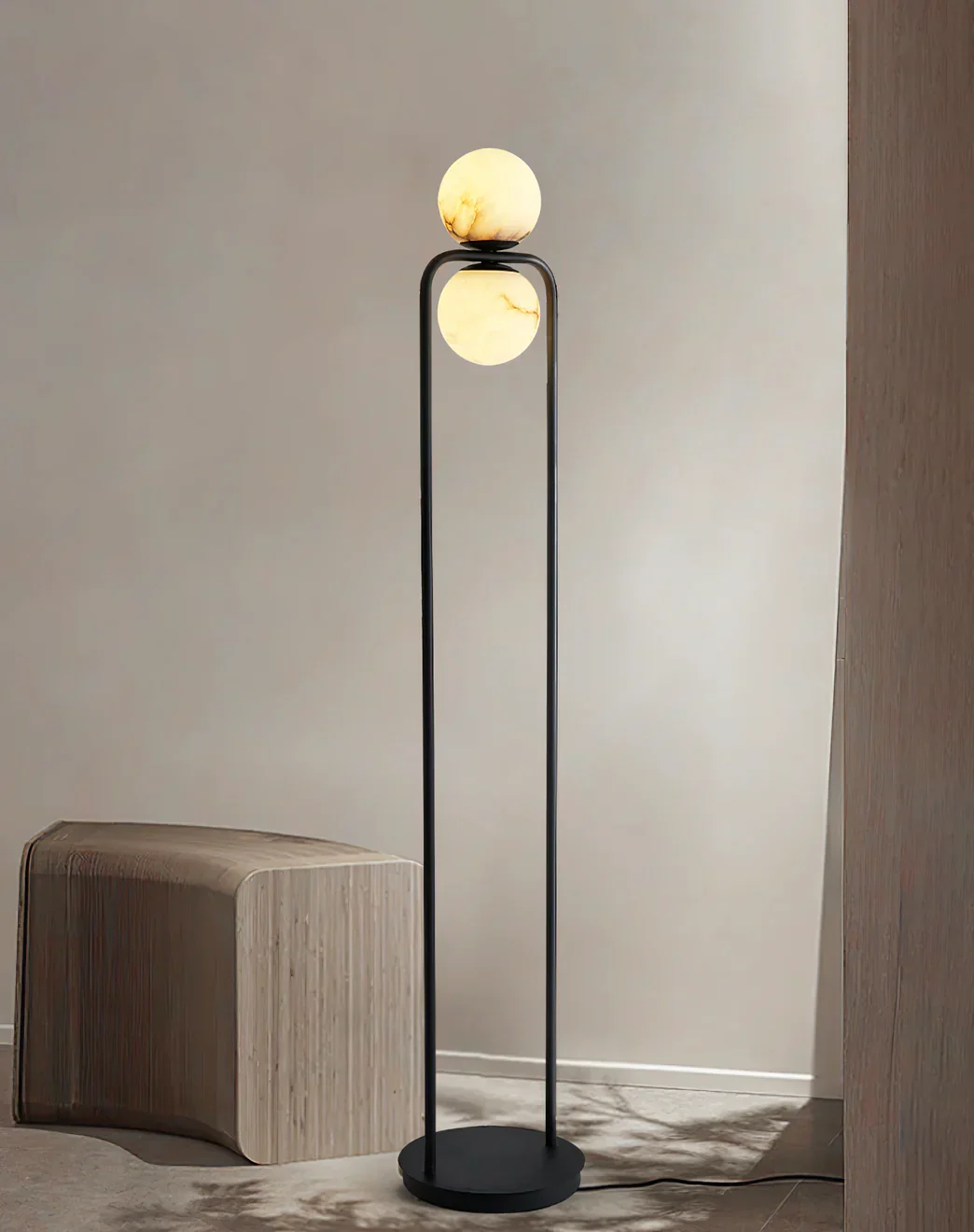 Alabaster Tribeca Black Floor Lamp - Image 3