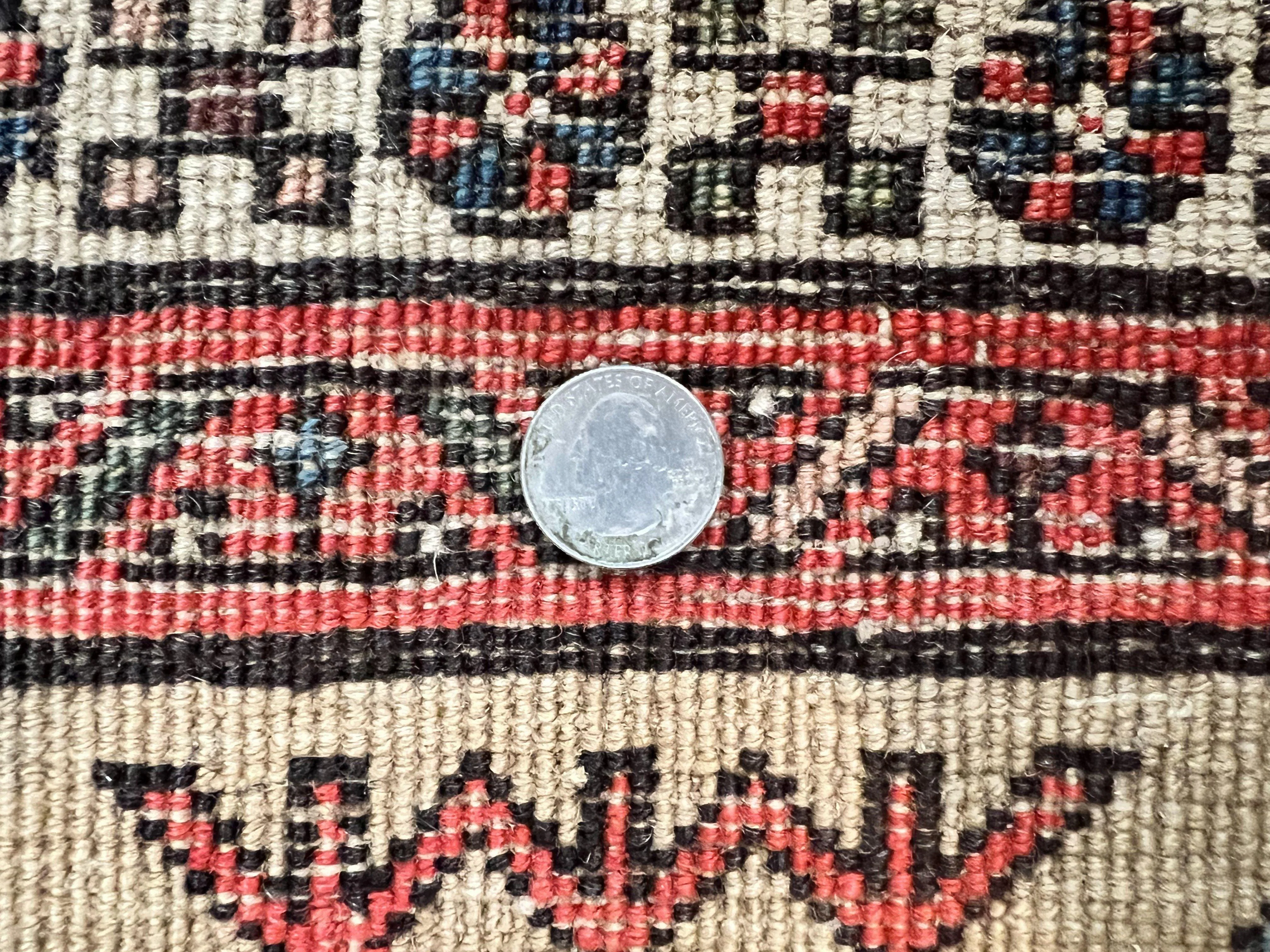 Antique Persian Runner 3 x 7, Camel Hair Runner 3x7 ft, Handmade Hallway Rug, Geometric Design, Tribal Rug, Persian Sarab Rug 3x7 - Image 10