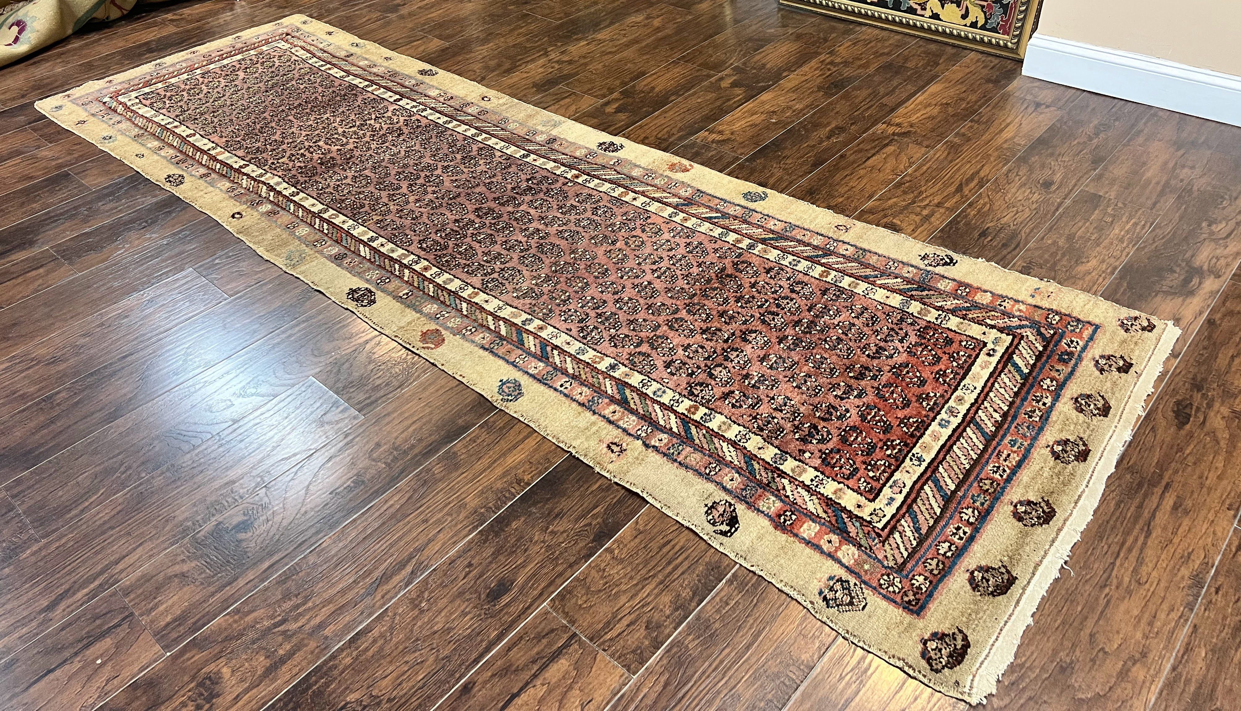 Antique Persian Sarab Runner Rug 3x11, Wool Camel Hair, Tribal Carpet for Hallway 3 x 11, Antique 1920s Rug, Handmade - Image 11