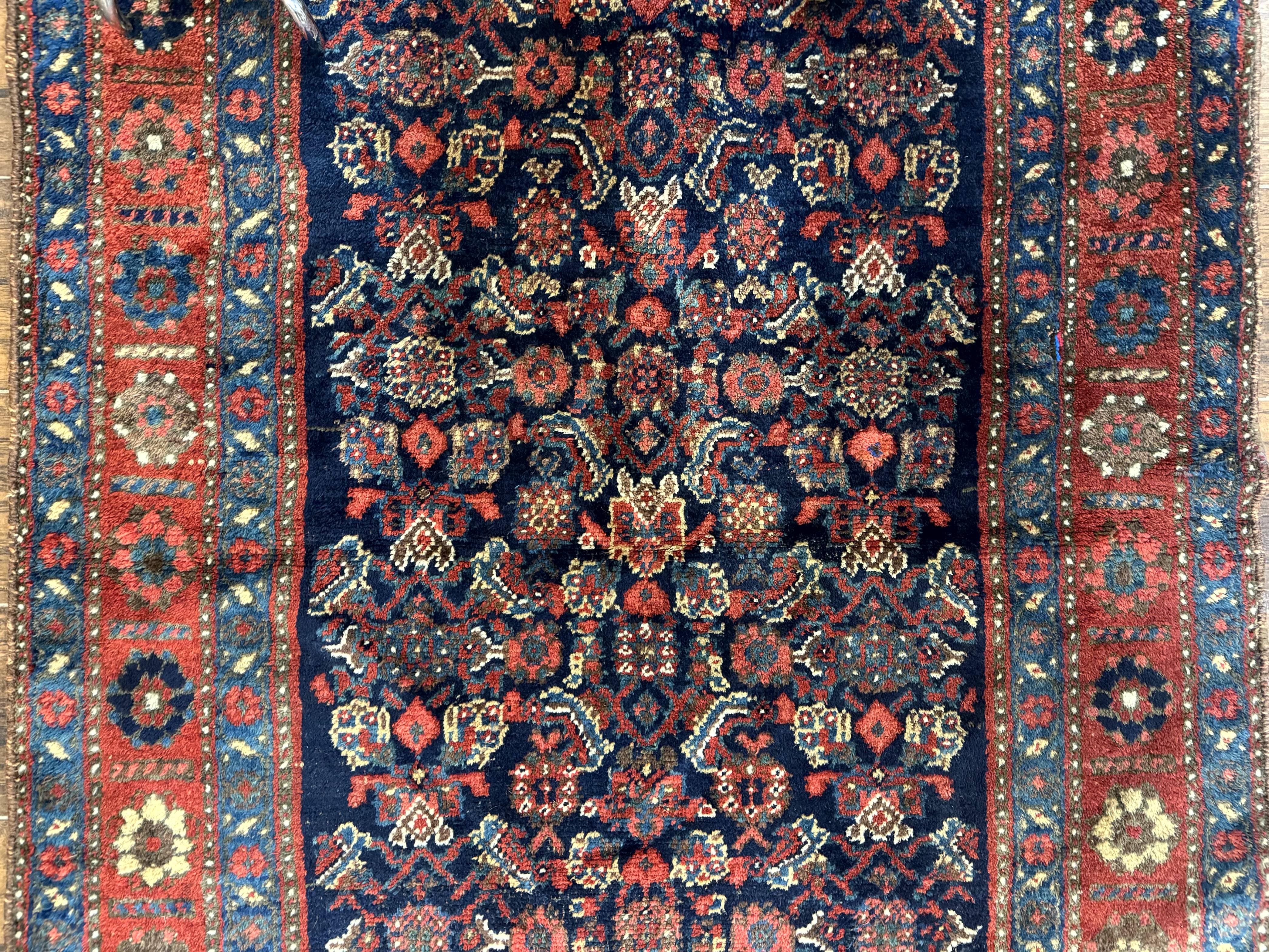 Antique Persian Tribal Rug 4x6, Kurdish Rug - Image 4