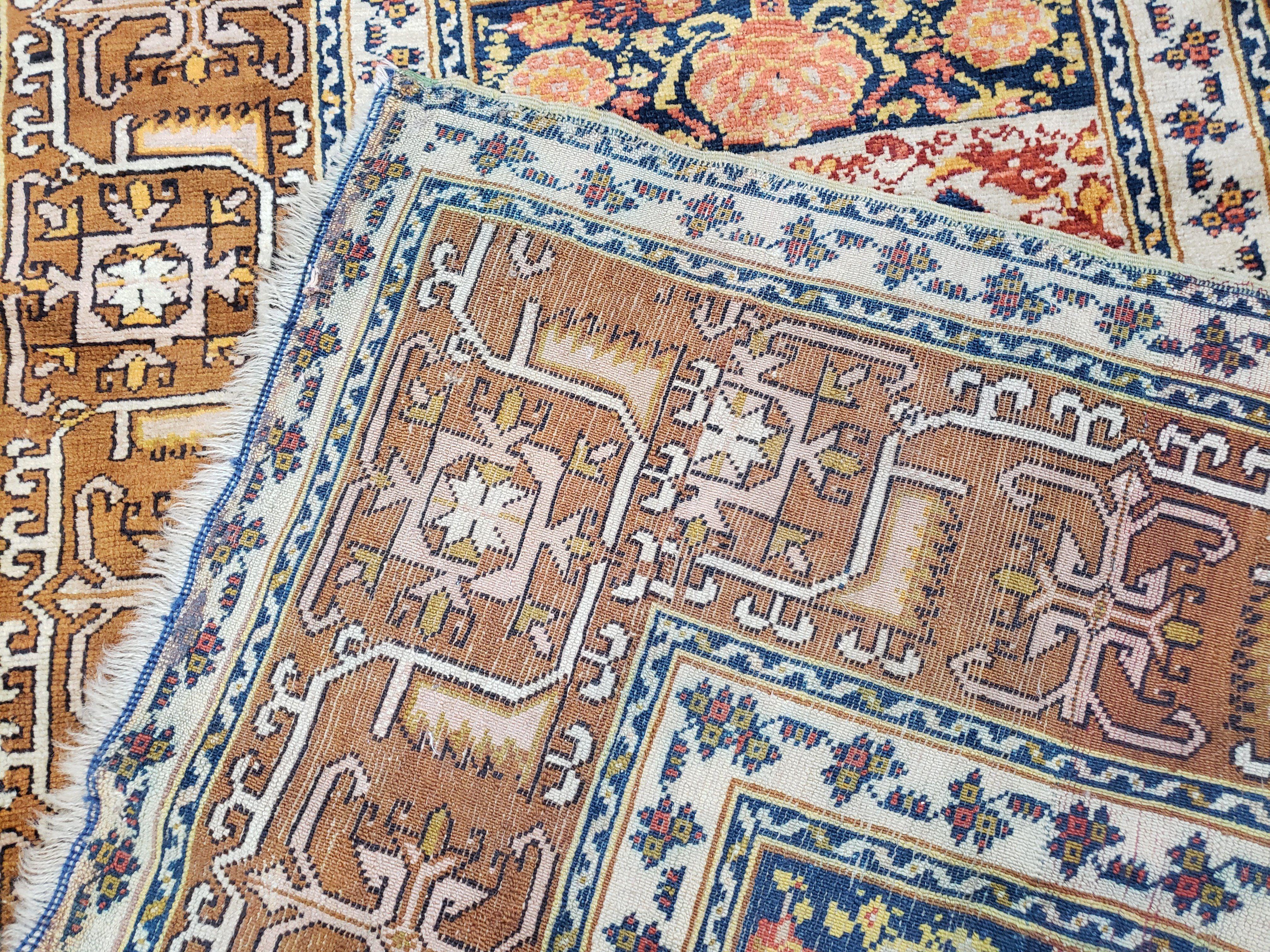 Antique Turkish Anatolian Ghiordes Prayer Rug, Twin Mihrabs, Rare Collectible Oriental Rug, Early 20th Century Prayer Rug, 3'9" x 5'2" - Image 10