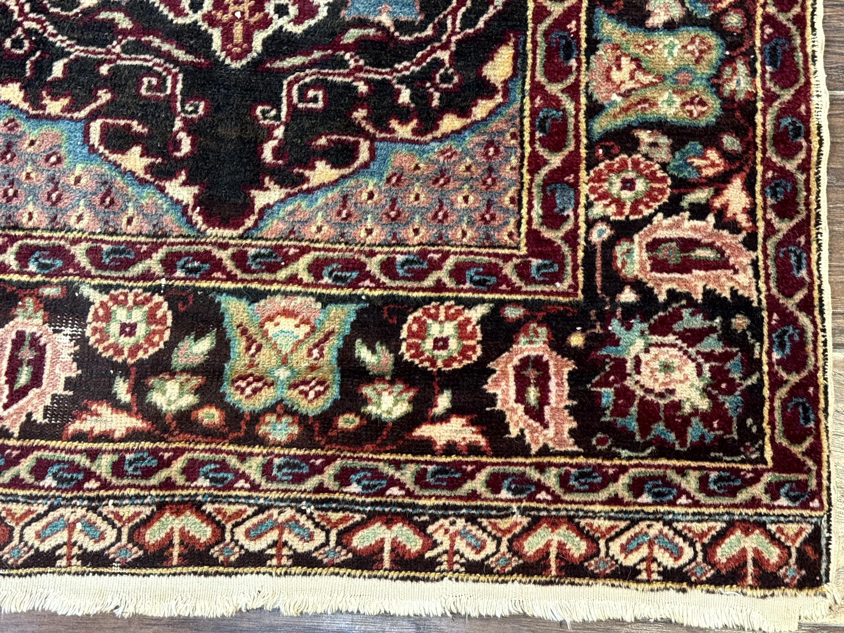 Antique Turkish Rug 4x6, Unique Rare Carpet - Image 9