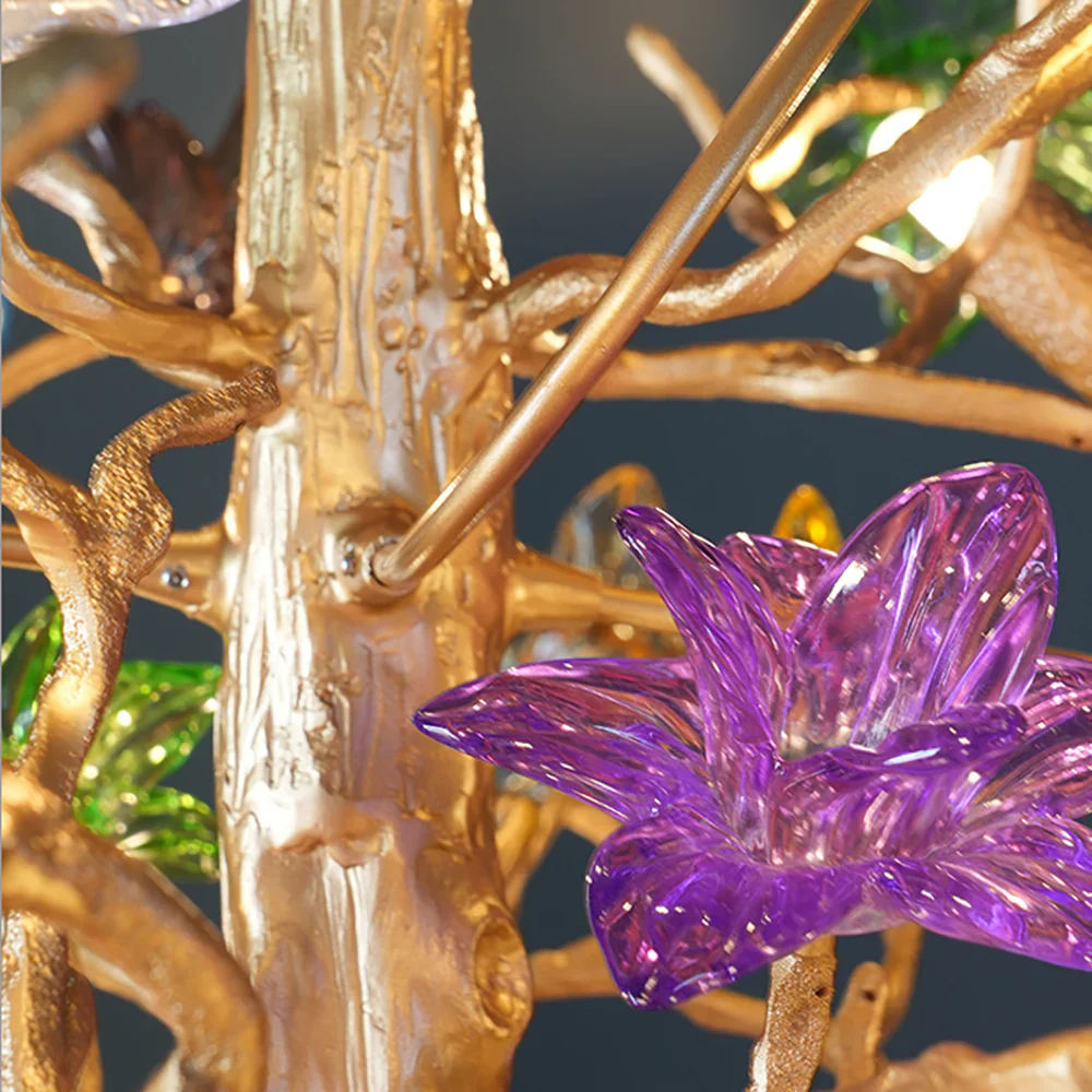 Art Stained Glass Tree Branch Chandelier - Image 12
