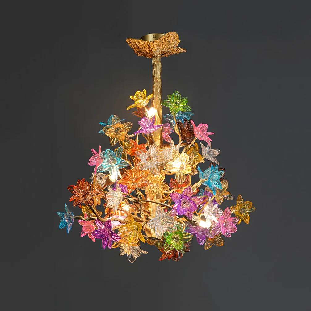 Art Stained Glass Tree Branch Chandelier - Image 14