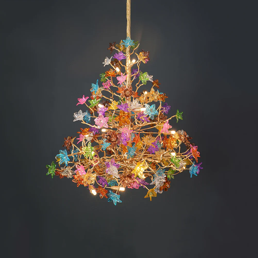 Art Stained Glass Tree Branch Chandelier - Image 15