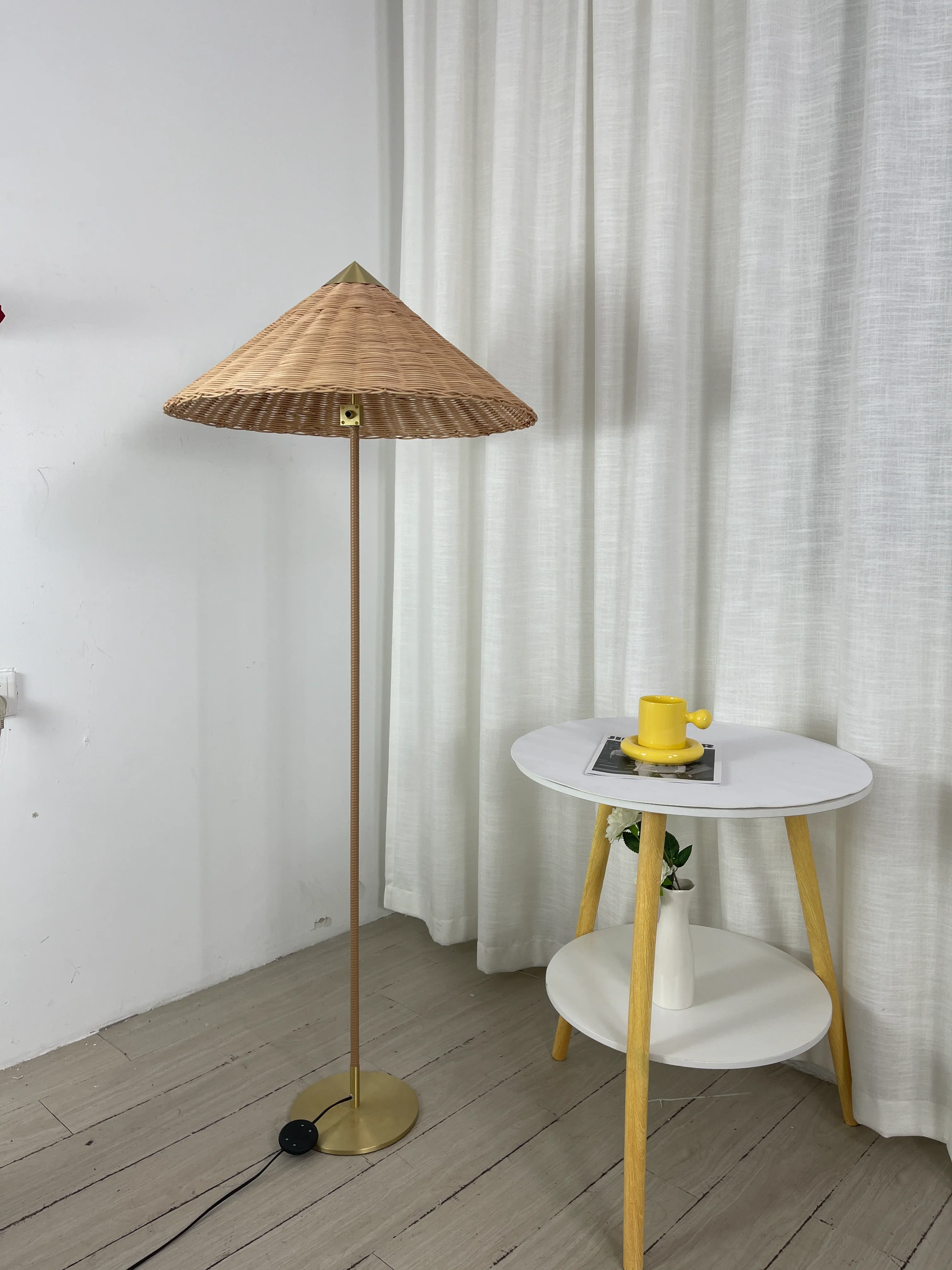 Bamboo Hat Floor Lamp - Image 10