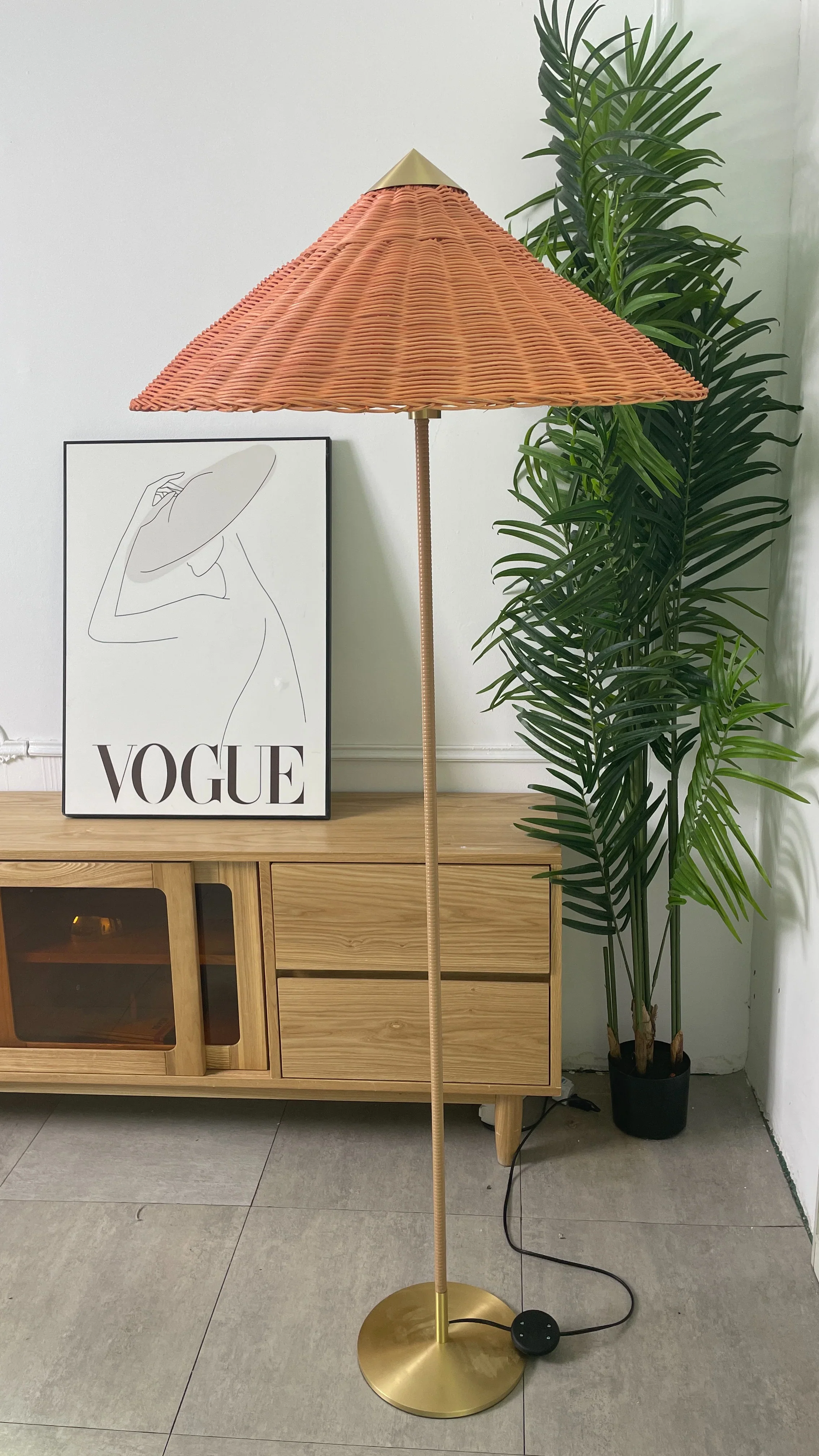 Bamboo Hat Floor Lamp - Image 12