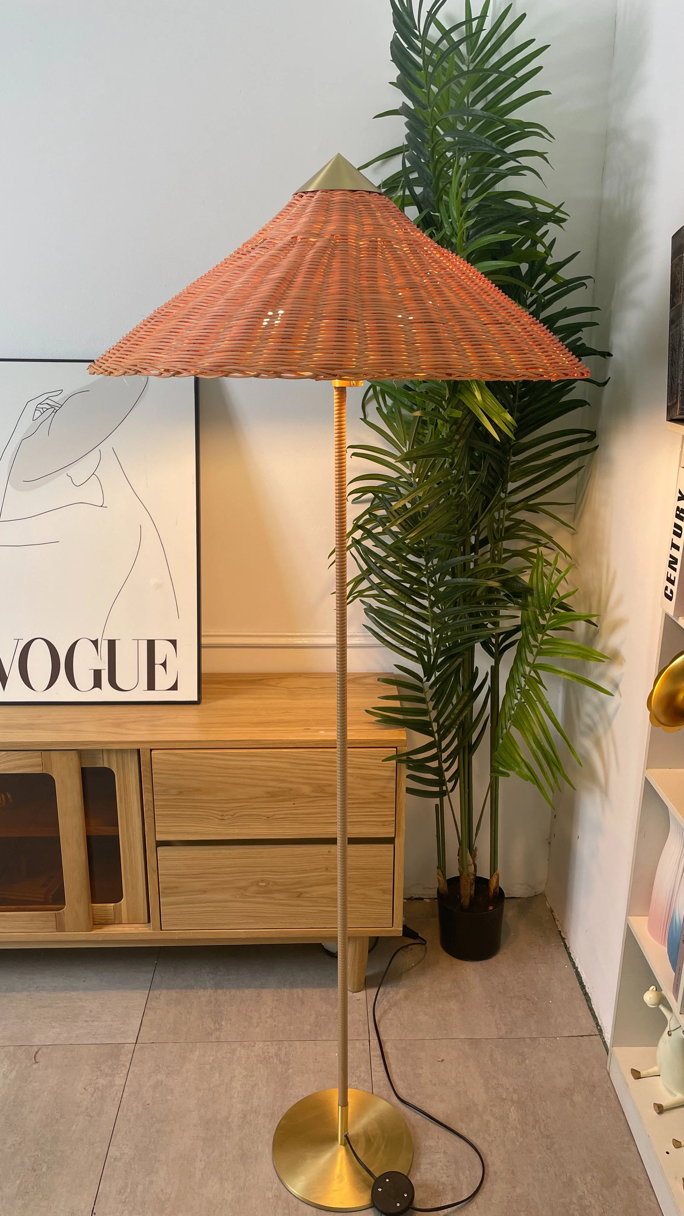 Bamboo Hat Floor Lamp - Image 13