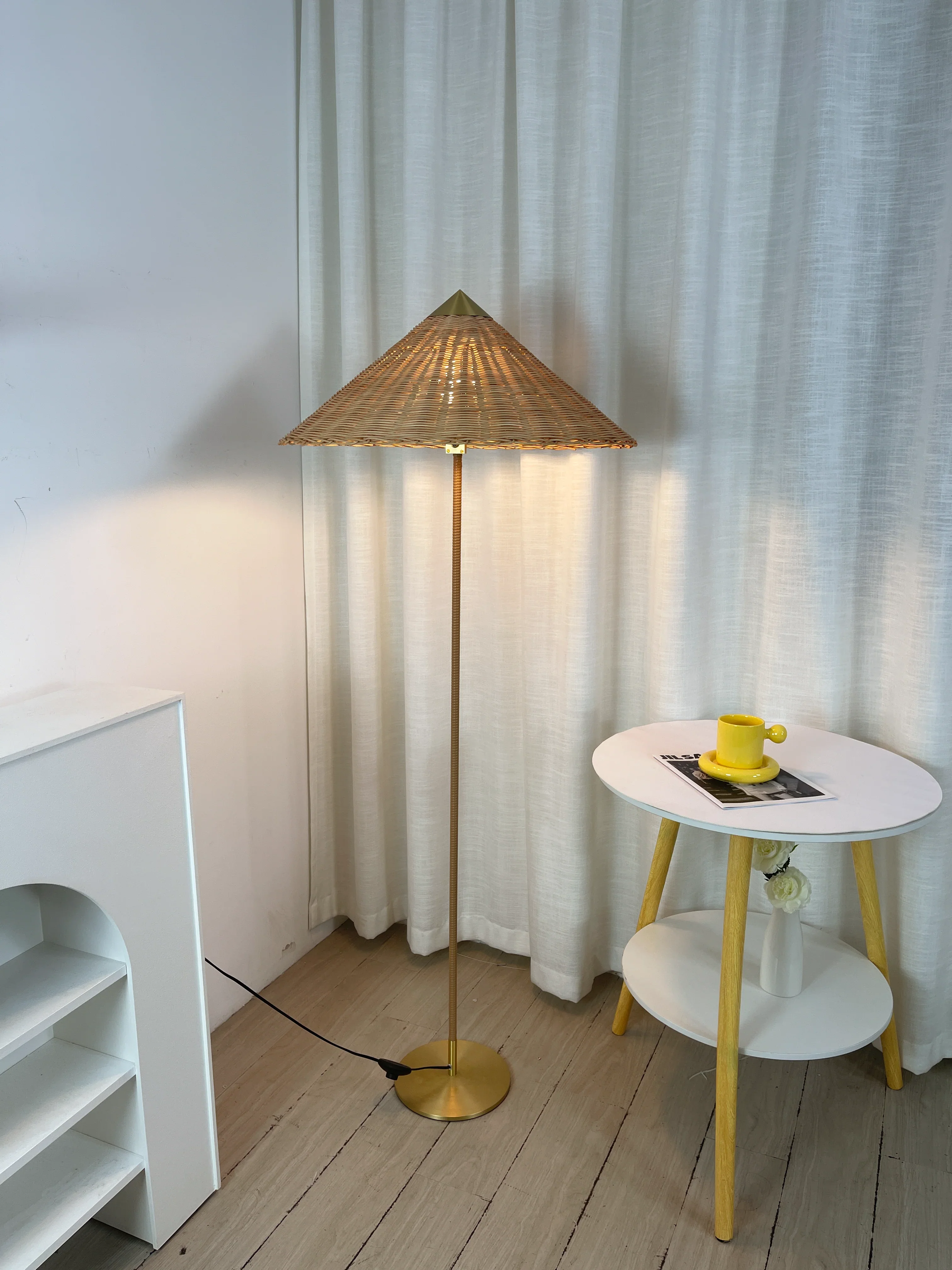 Bamboo Hat Floor Lamp - Image 3