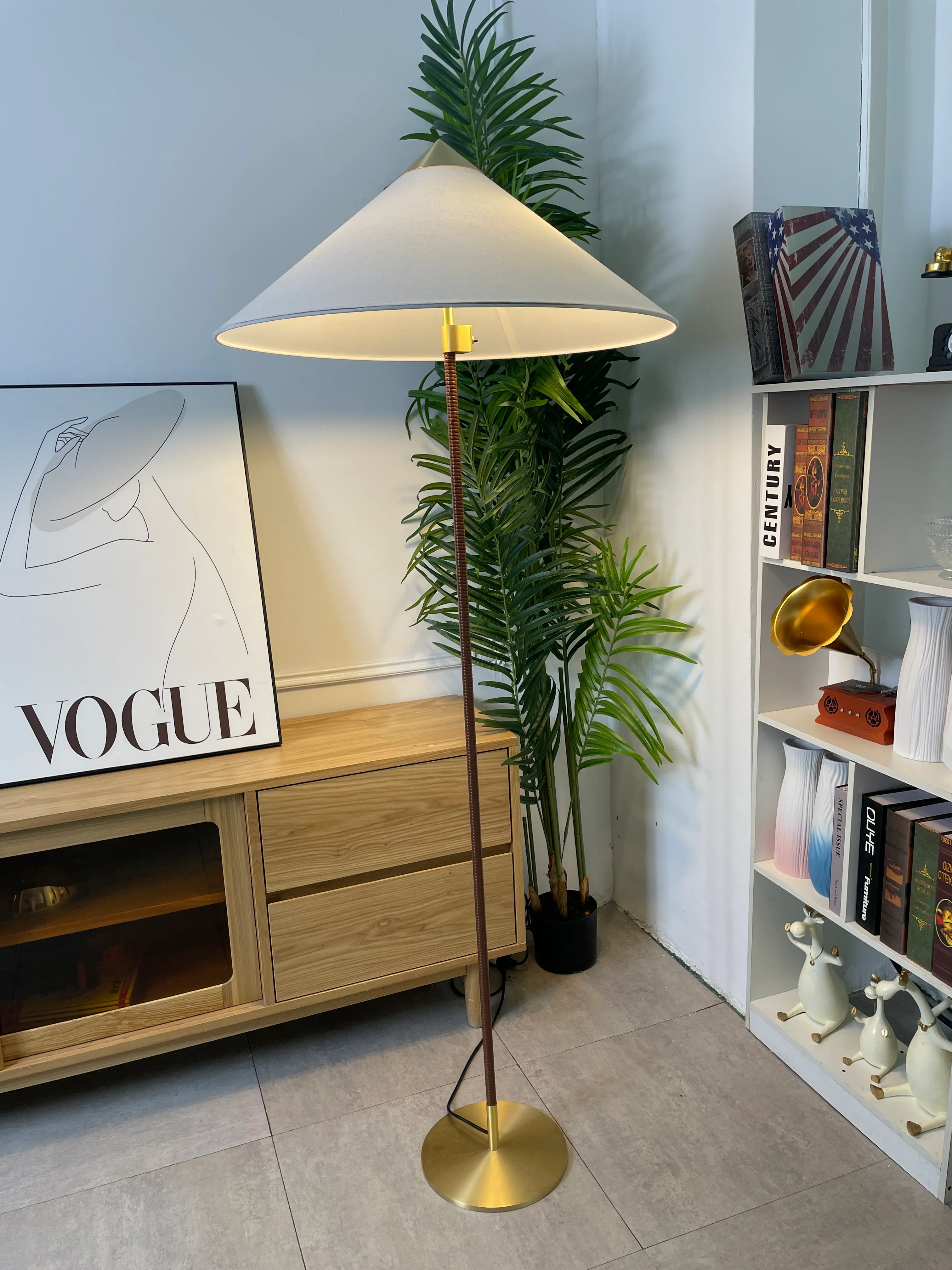 Bamboo Hat Floor Lamp - Image 6
