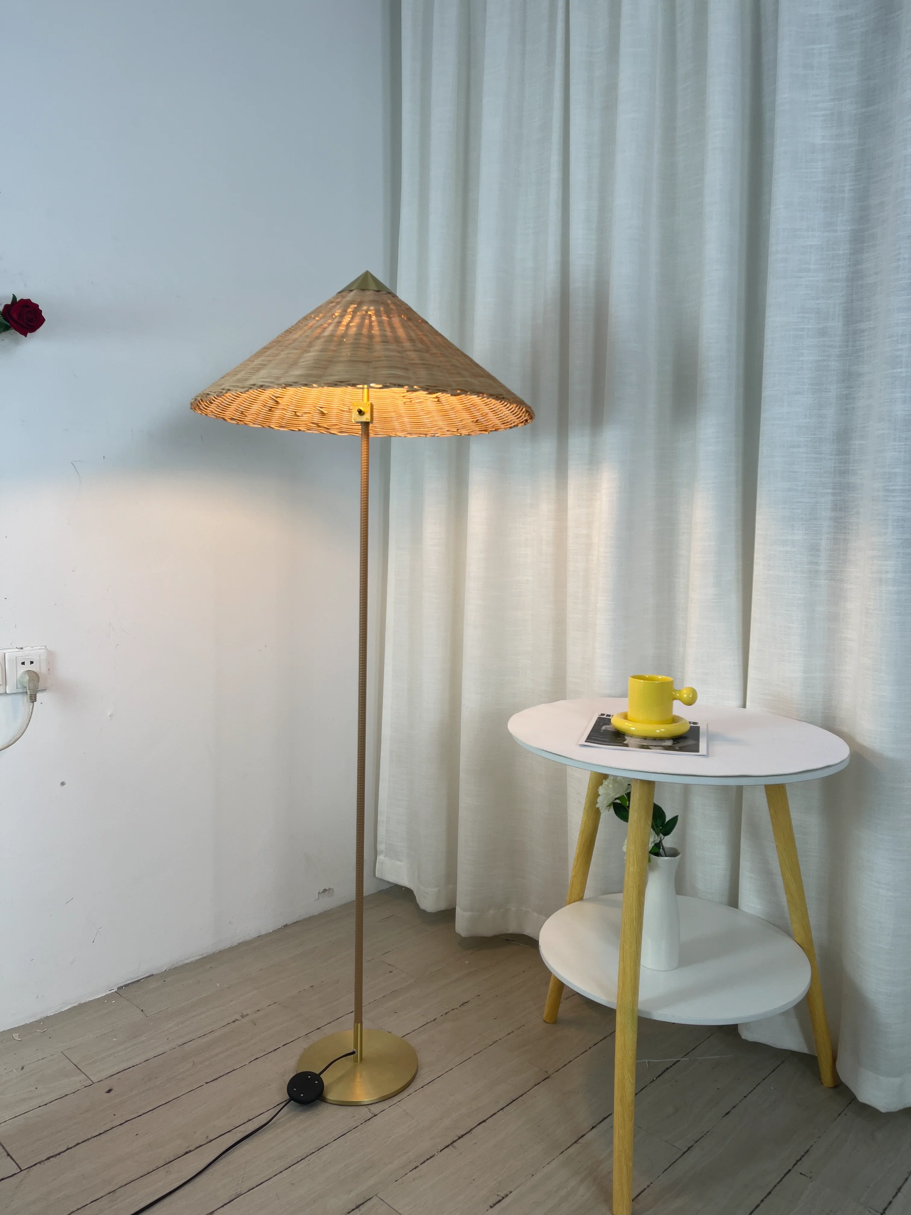 Bamboo Hat Floor Lamp - Image 9