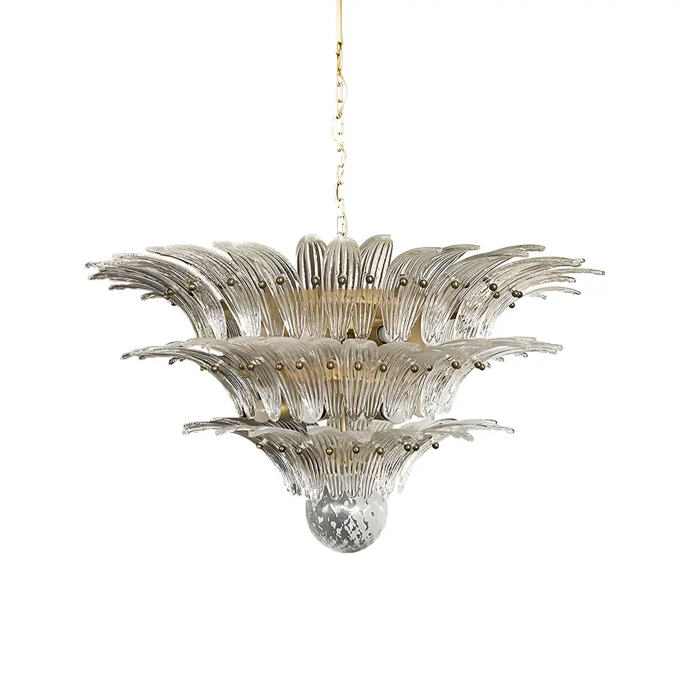 Beautifully Murano Palmette Transparent Chandelier - Image 18