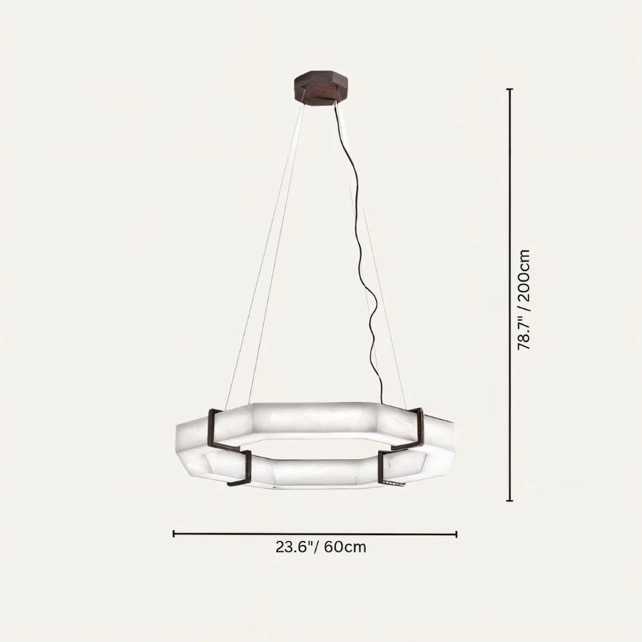 Belos Alabaster Chandelier - Image 6