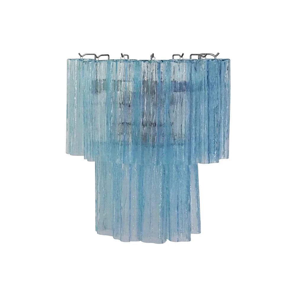 Blue Murano Glass Tube Wall Sconces - Image 15