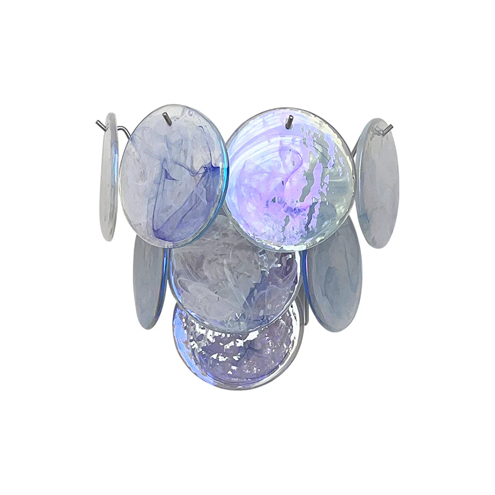 Blue Vintage Murano Glass Wall Lamp