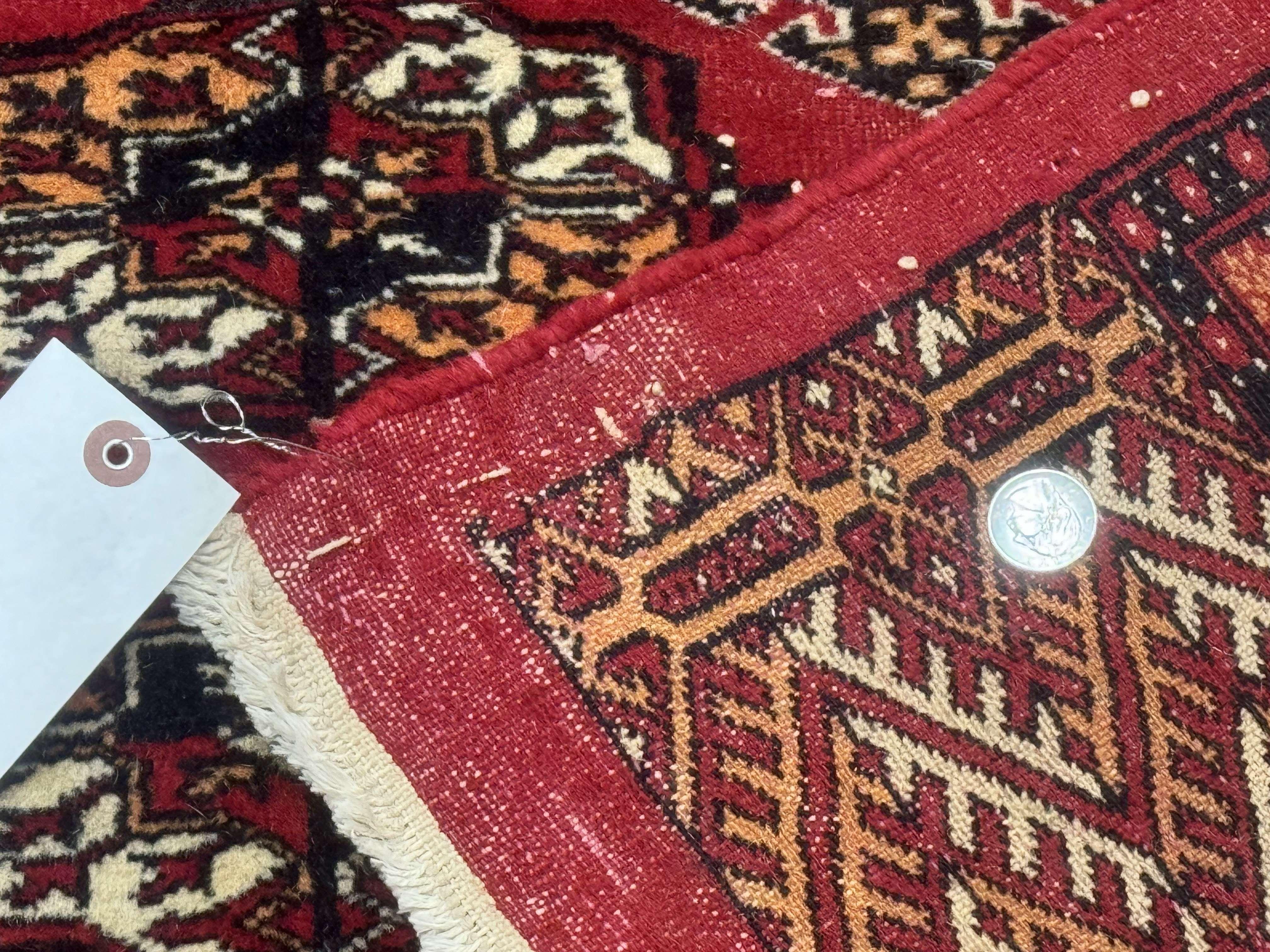Bokhara Rug 9x12, Red Turkoman Rug, Pakistani Rug, Tribal Carpet, Wool Rug, Red Rug - Image 10
