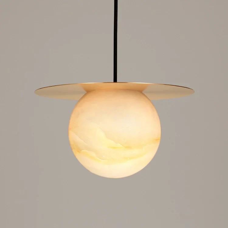 Borra Round Alabaster Pendant Light - Image 22