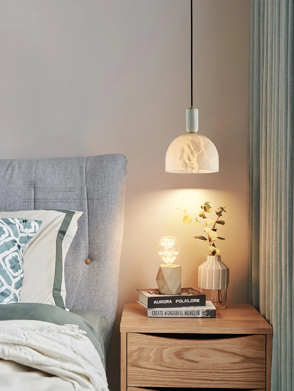Brass Blair Alabaster Pendant Light - Image 5