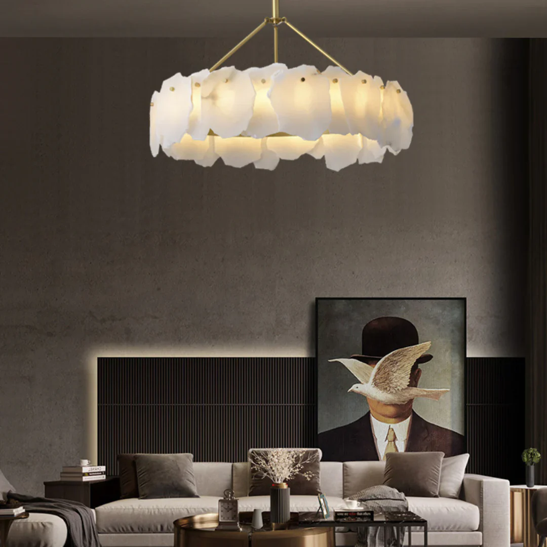Irregular Burton Alabaster Chandelier - Image 17