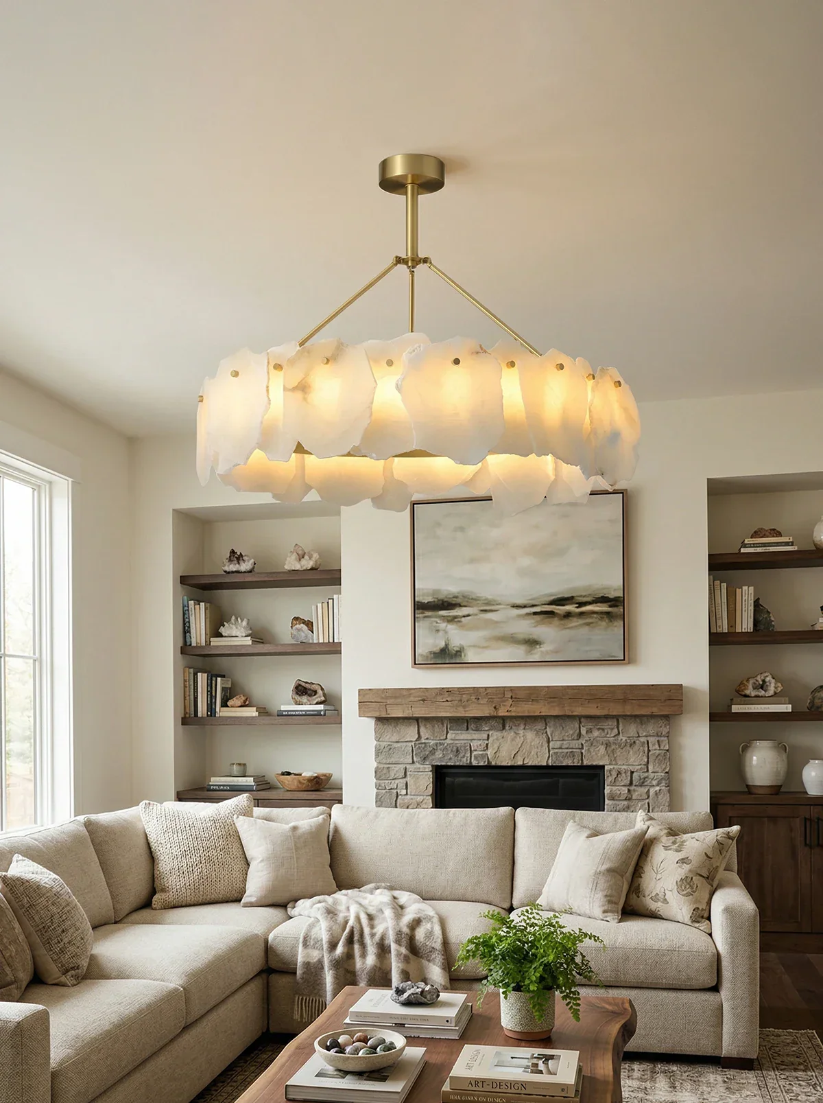 Irregular Burton Alabaster Chandelier - Image 2