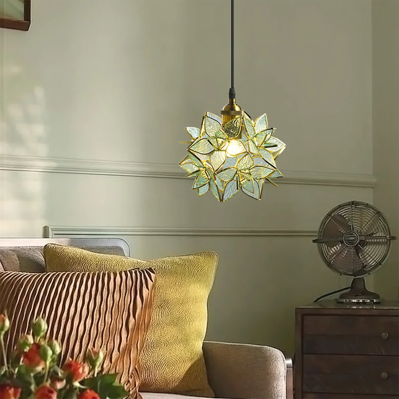 Floral Glass Pendant Lamp - Image 10