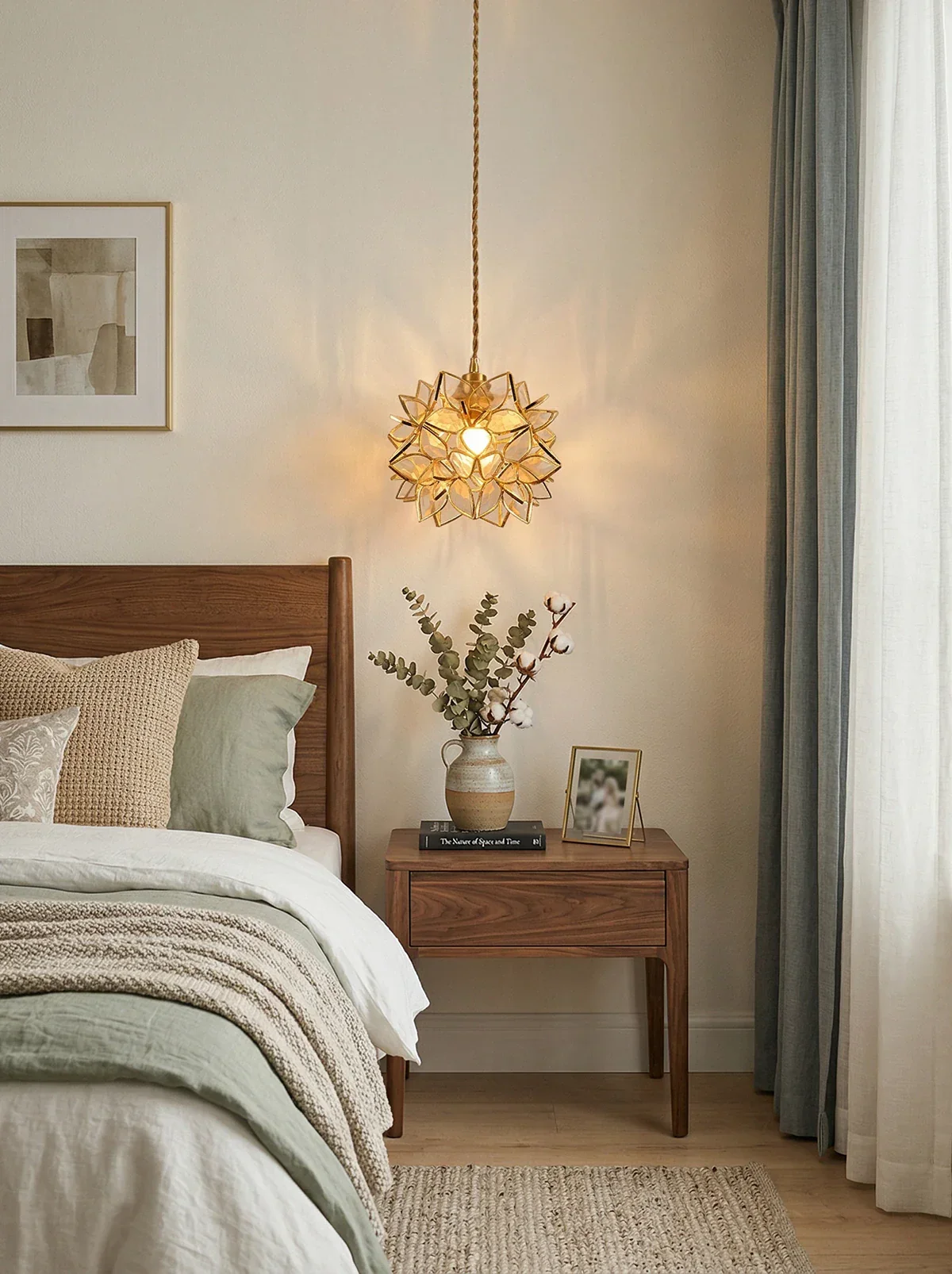 Floral Glass Pendant Lamp - Image 2