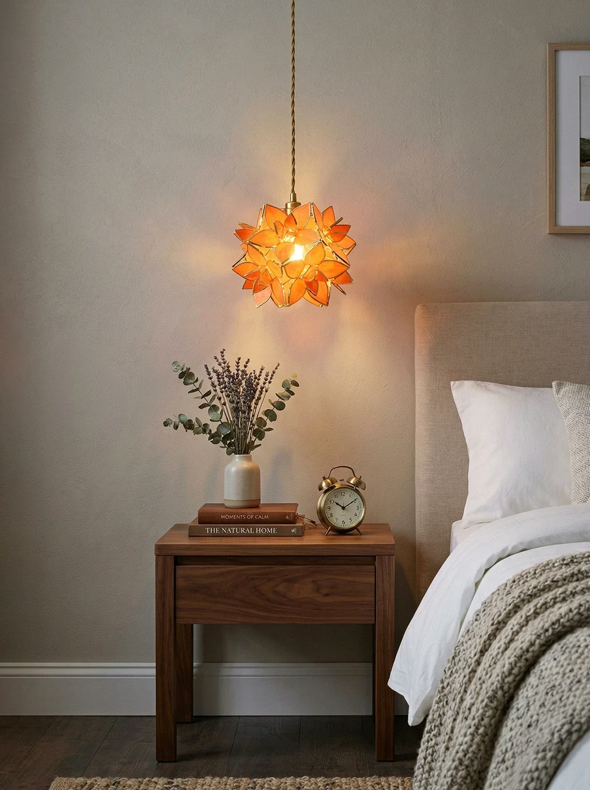 Floral Glass Pendant Lamp - Image 4