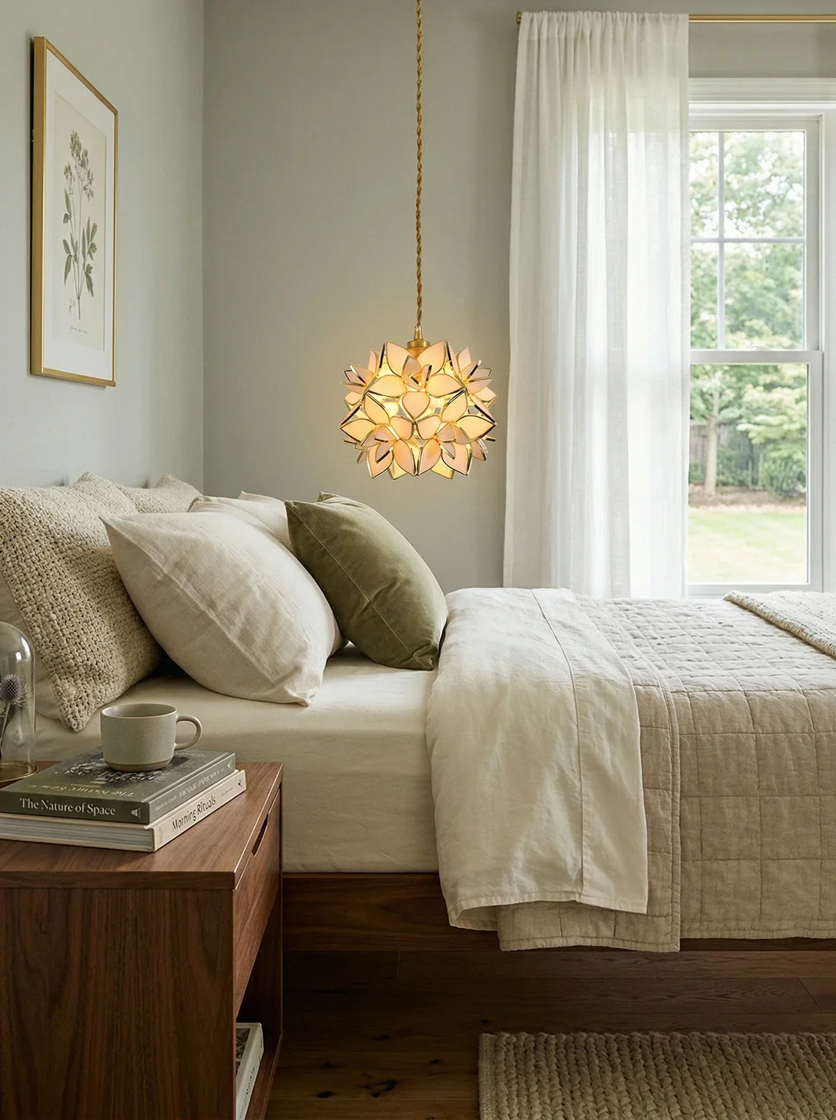 Floral Glass Pendant Lamp - Image 5