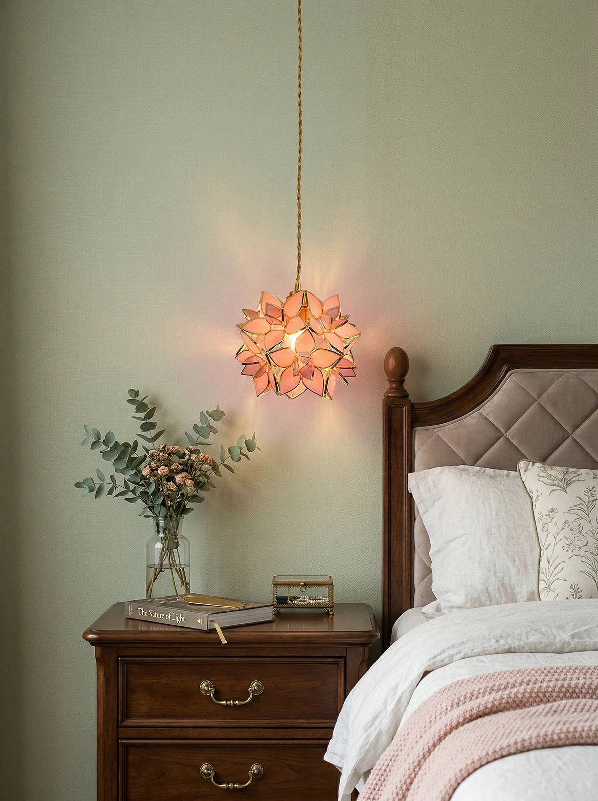 Floral Glass Pendant Lamp - Image 6