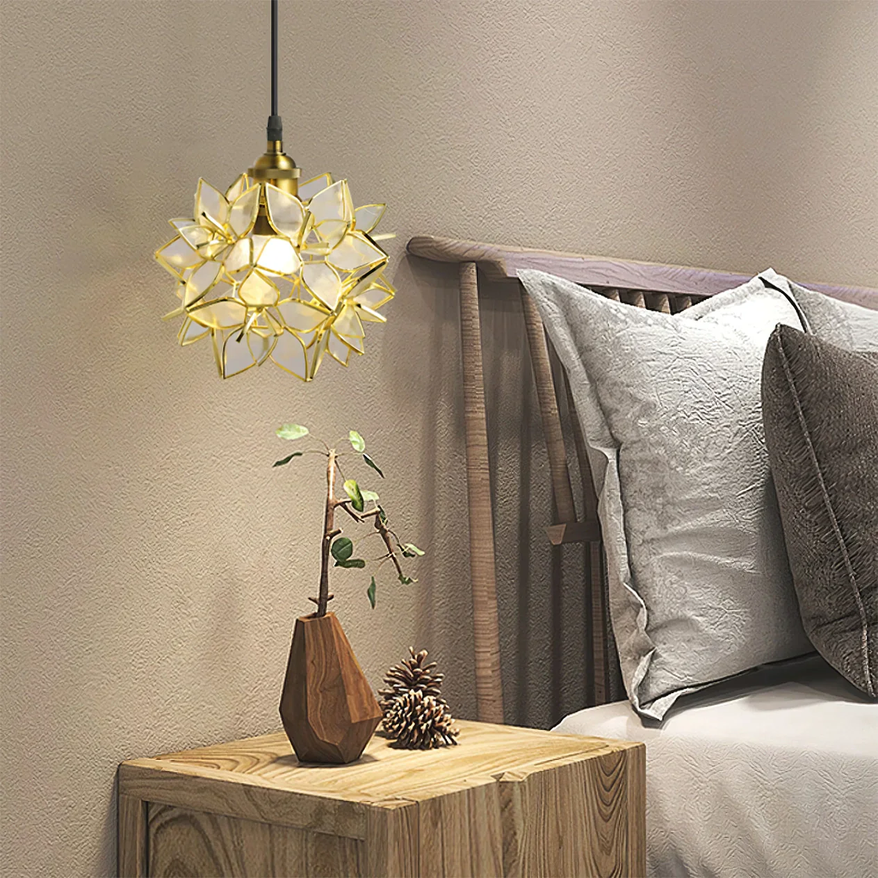 Floral Glass Pendant Lamp - Image 8