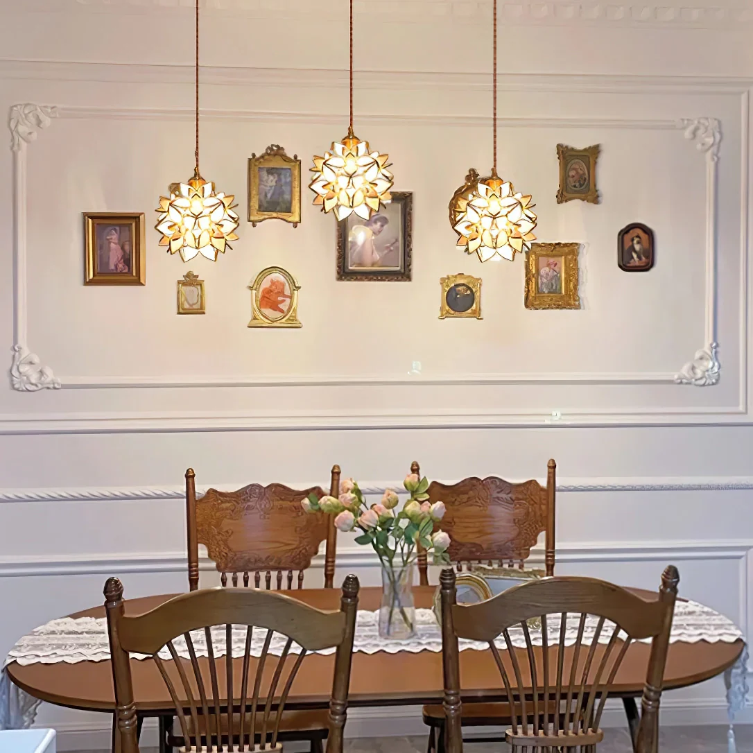 Floral Glass Pendant Lamp - Image 9