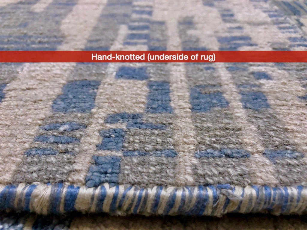 Carved, Contemporary Tibetan-Style 12x15 (blue/gray) - Image 10