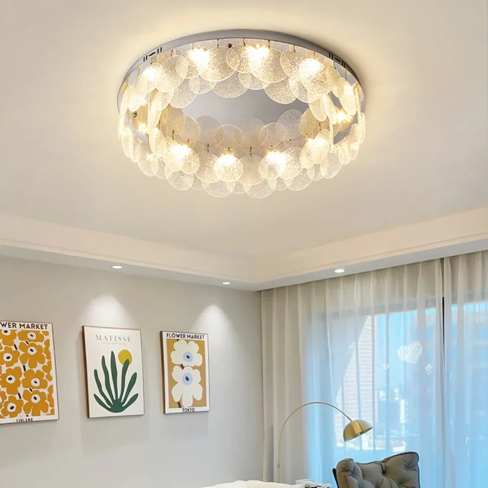 Casper Disc Glass Ceiling Lamp - Image 2