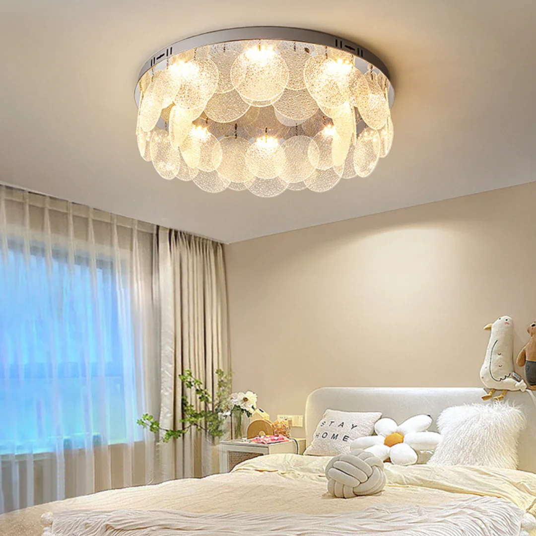 Casper Disc Glass Ceiling Lamp - Image 3