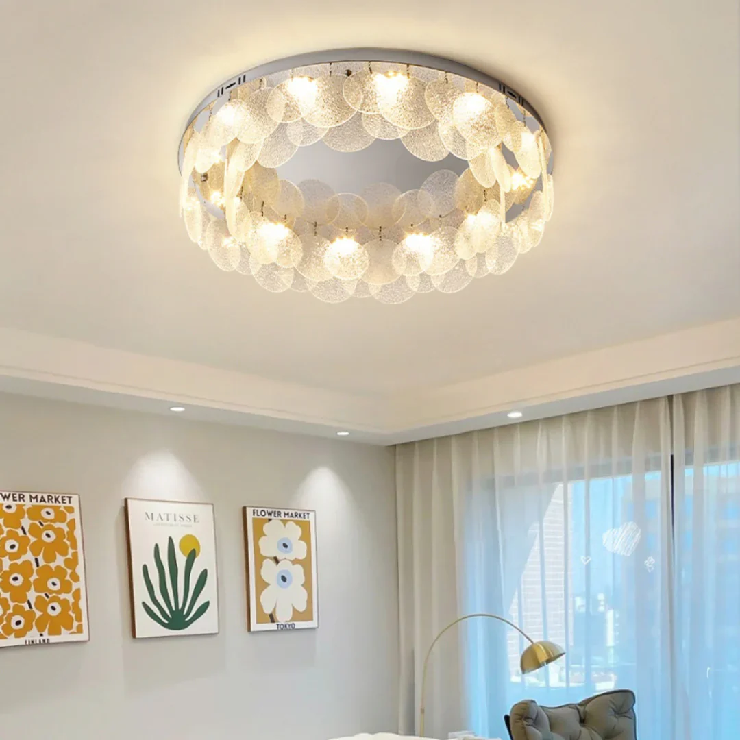 Casper Disc Glass Ceiling Lamp - Image 7