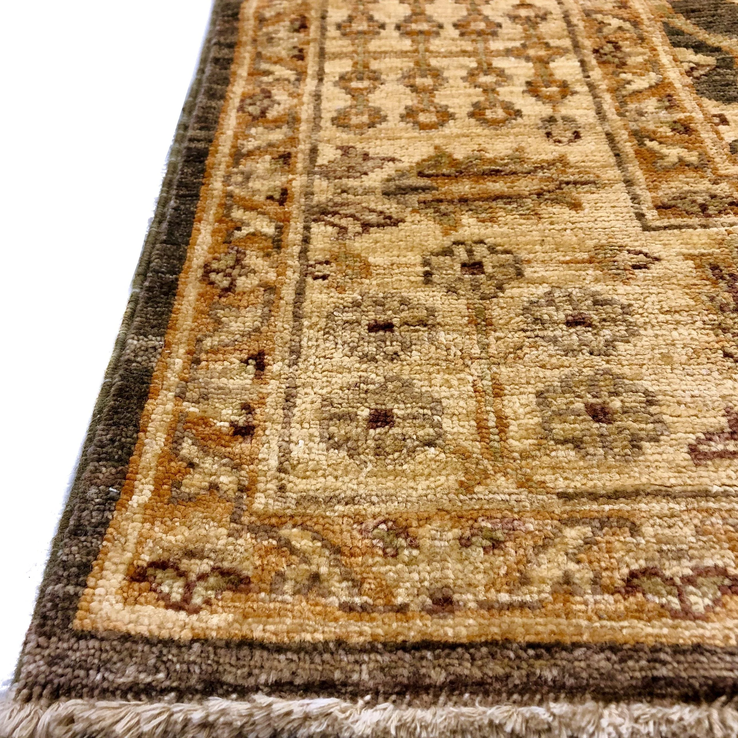 Chobi-Cypress (4'x12' Runner) green/gold - Image 2
