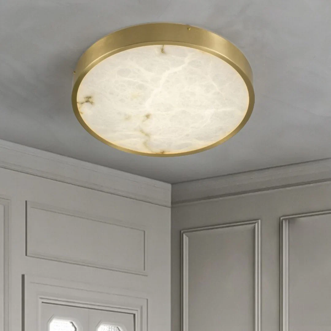 Column Alabaster Round Ceiling Lamp - Image 6