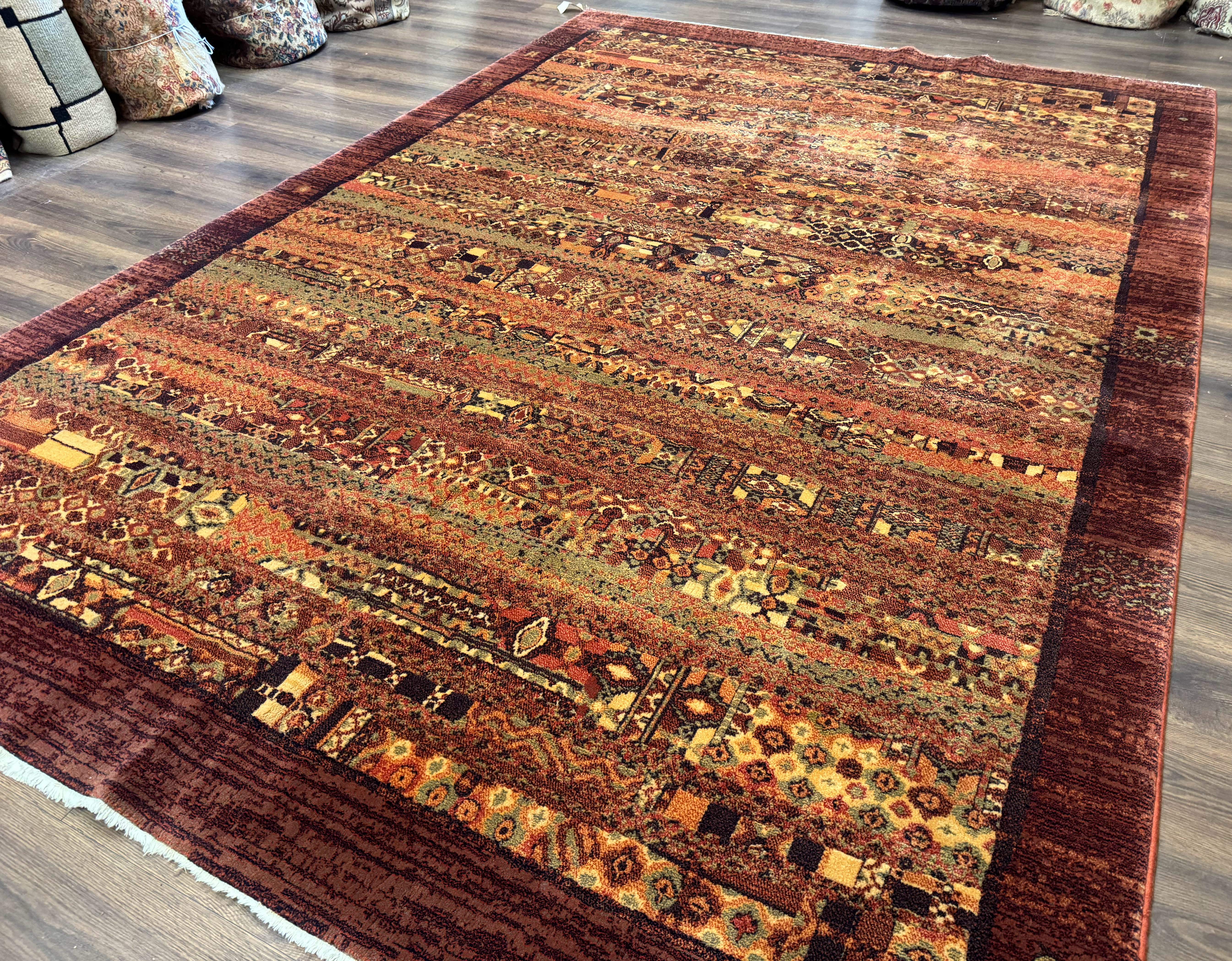 Couristan Rug 8x11 Brown Contemporary Wool Belgium Power Loomed Carpet - Image 3