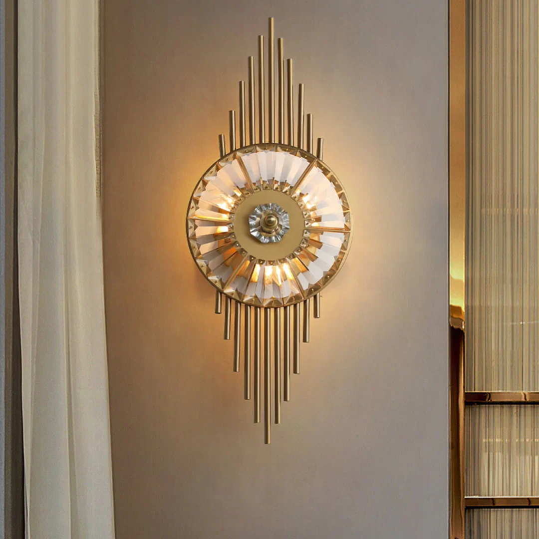 Crystal Gear Gold Wall Light - Image 2