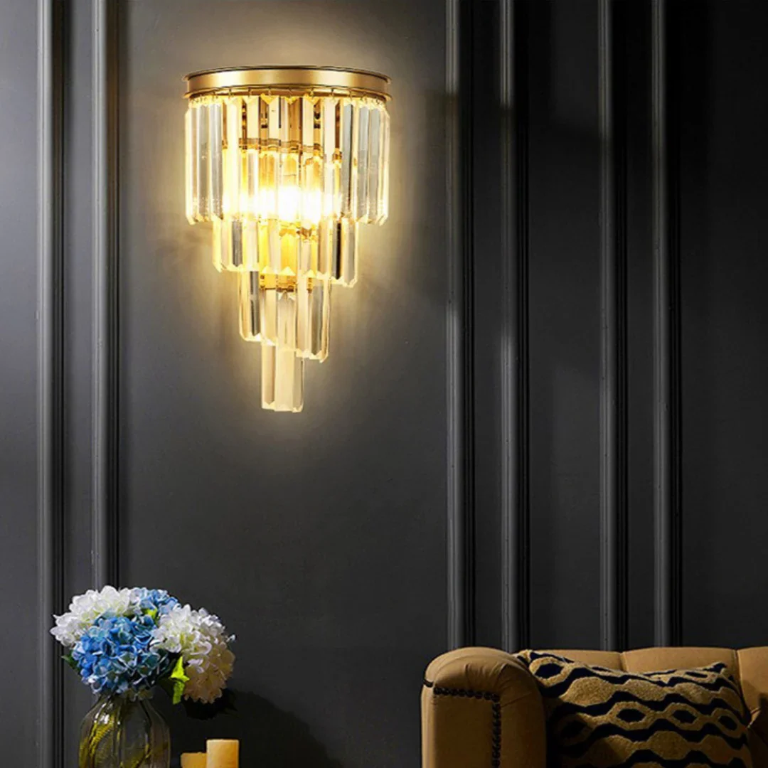 Crystal Tiered Tapered Wall Light - Image 13