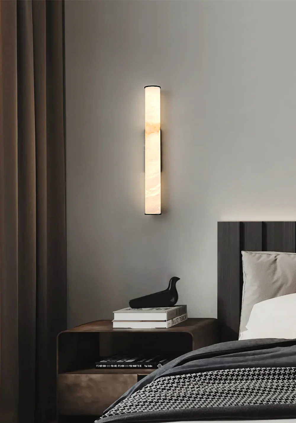 Cylindrical Callisto Alabaster Wall Lamp - Image 10