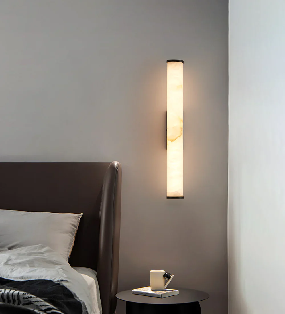 Cylindrical Callisto Alabaster Wall Lamp - Image 14