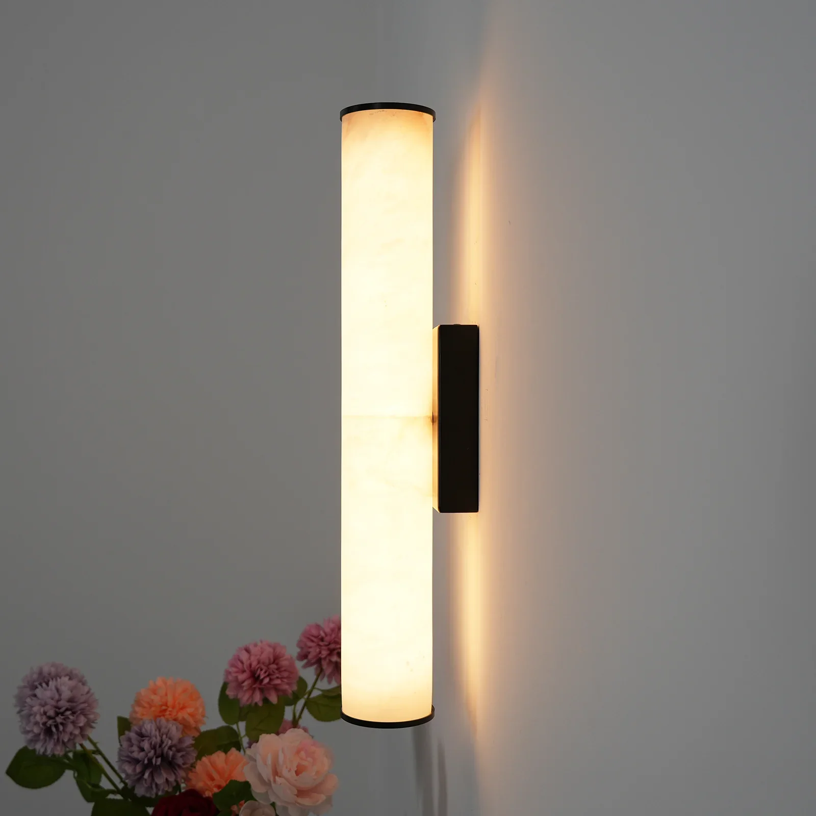 Cylindrical Callisto Alabaster Wall Lamp - Image 23