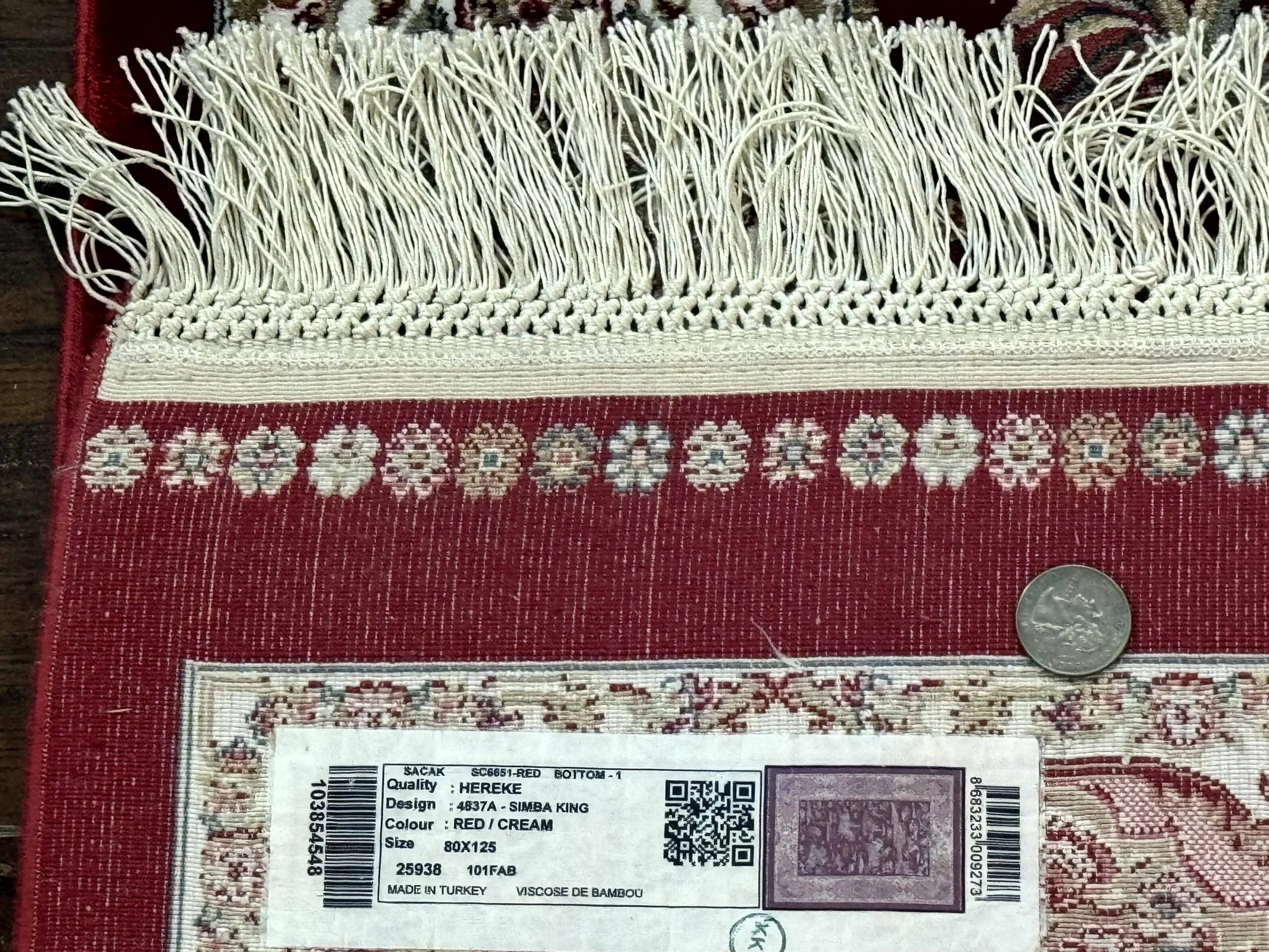 Dark Red Turkish Silk Rug 2.6 x 4, Hunting Design Scene, Bamboo Silk - Image 10