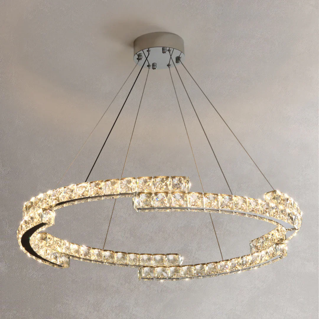 Double Ring Crystal Chandelier - Image 29