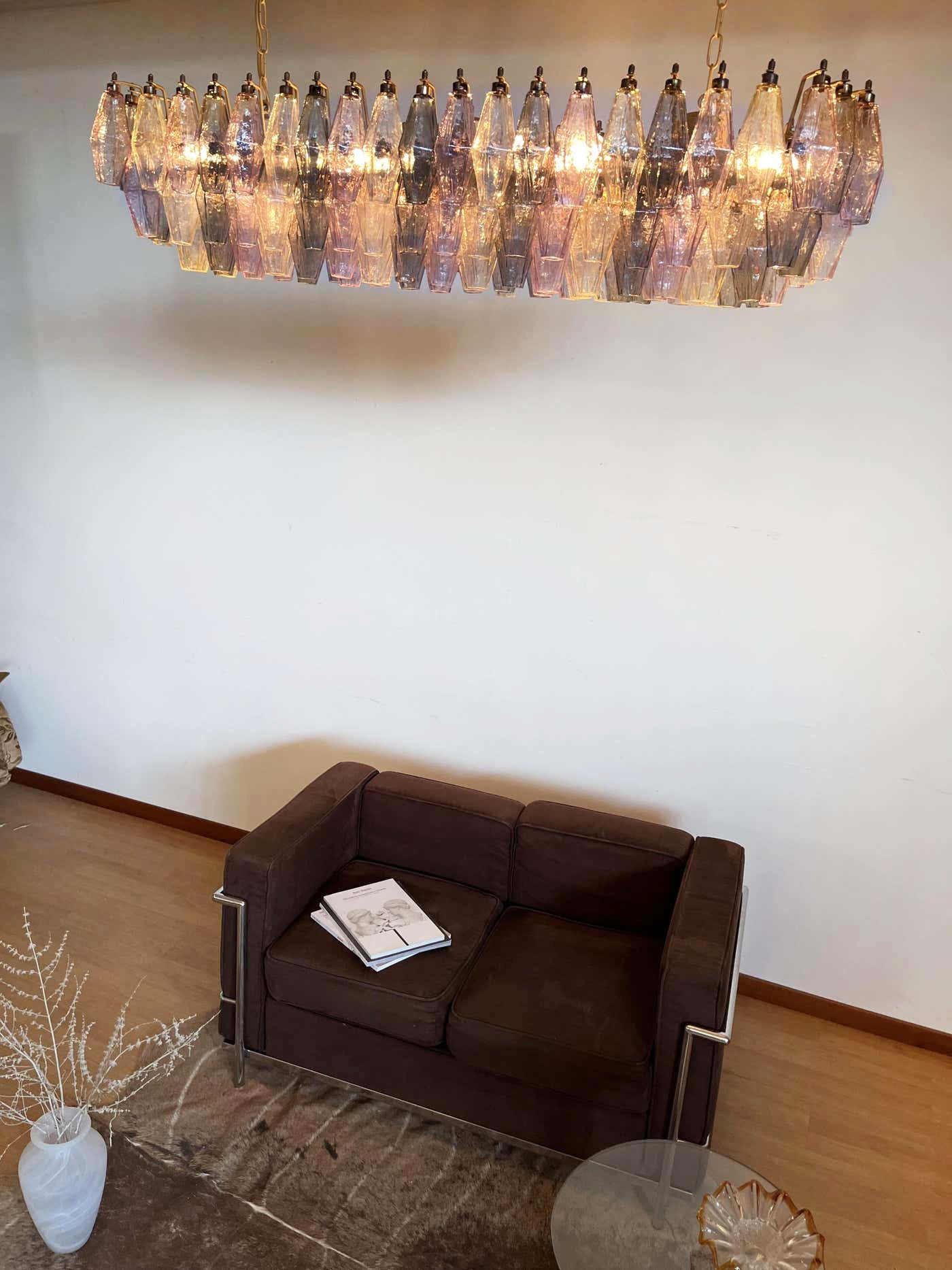 Elegant Multicolored Murano Poliedri Chandelier - Image 11