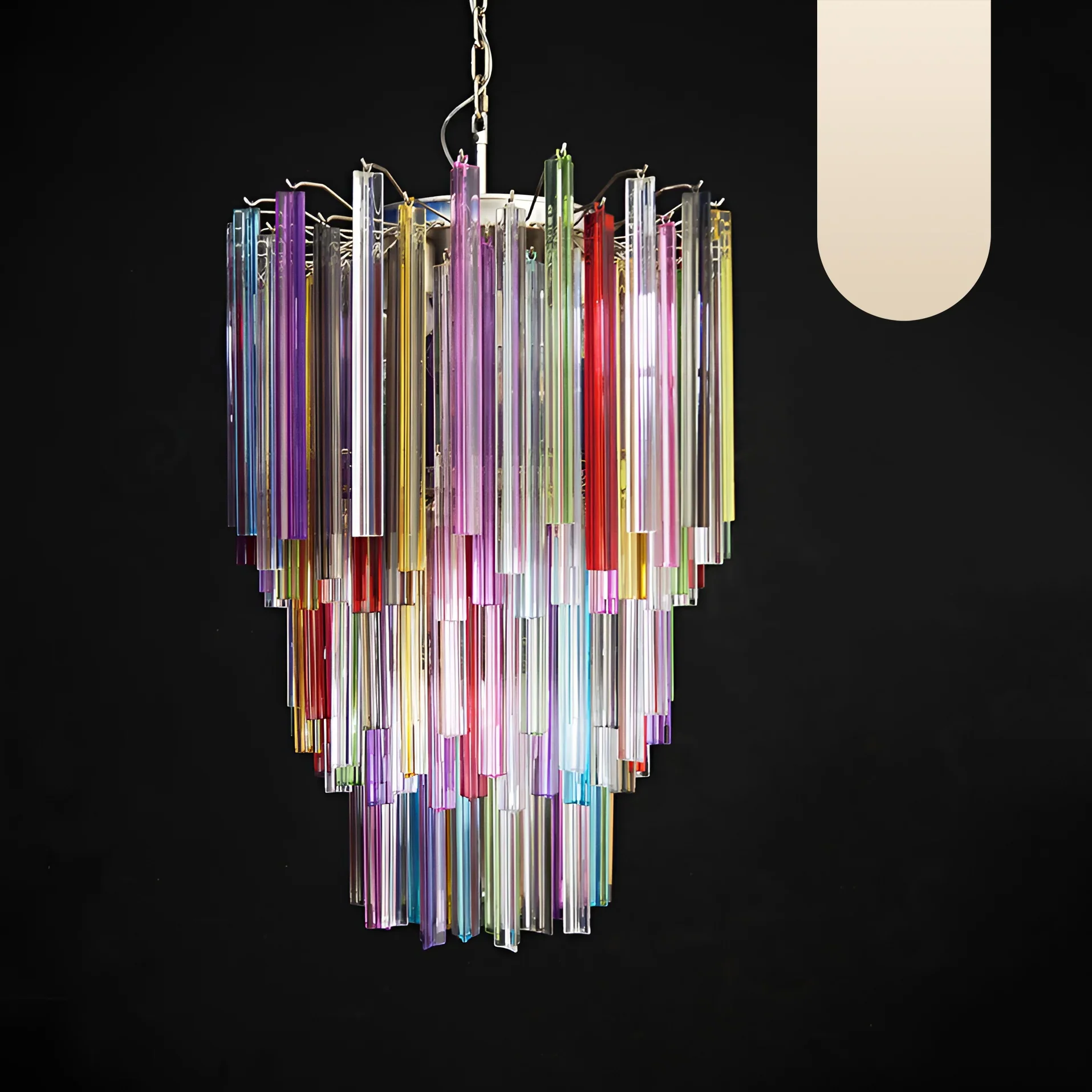 Fantastic Murano Prisms Multicolor Chandelier - Image 16