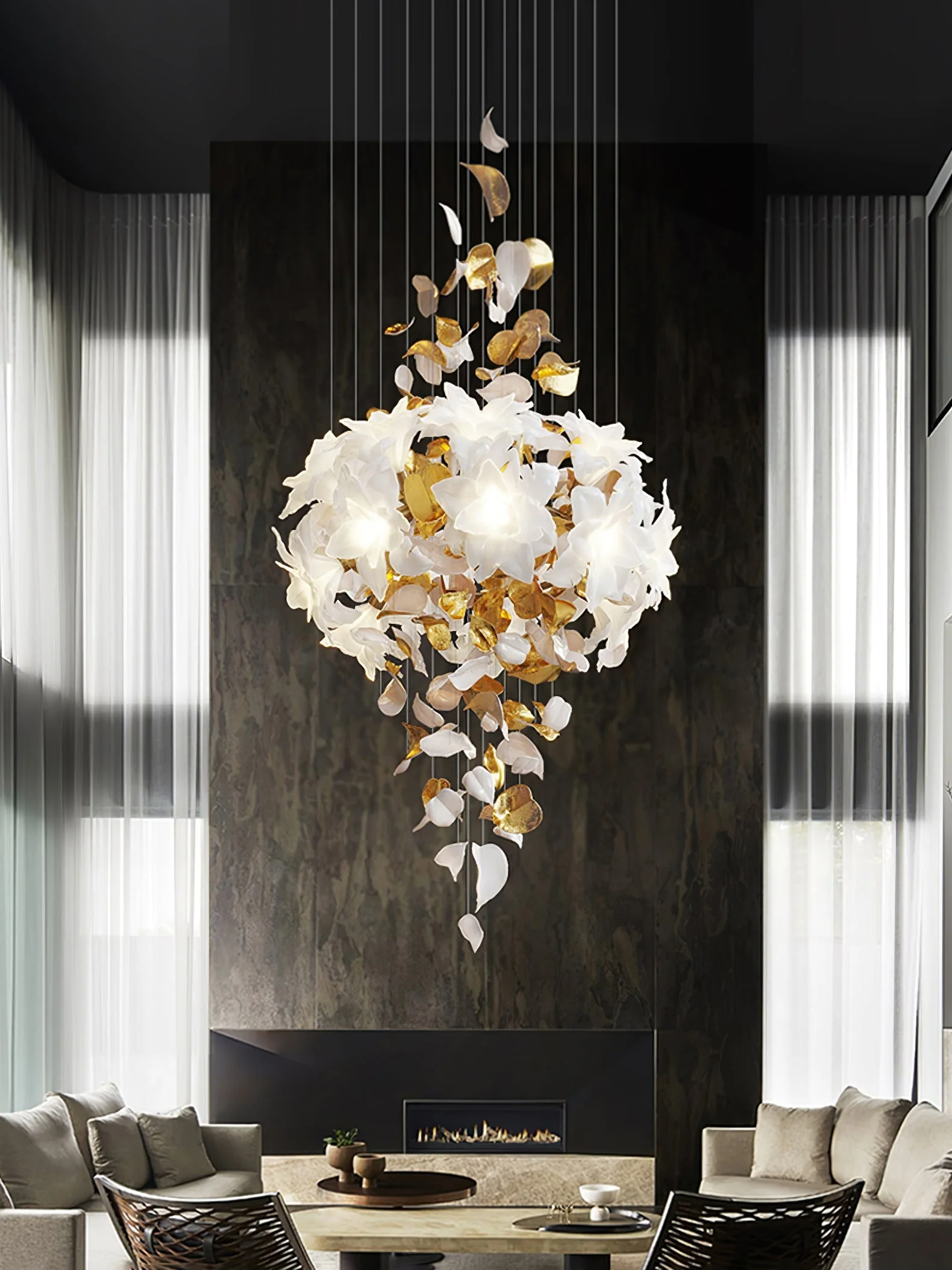 Flying Flowers Fluttering Chandelier - Image 42