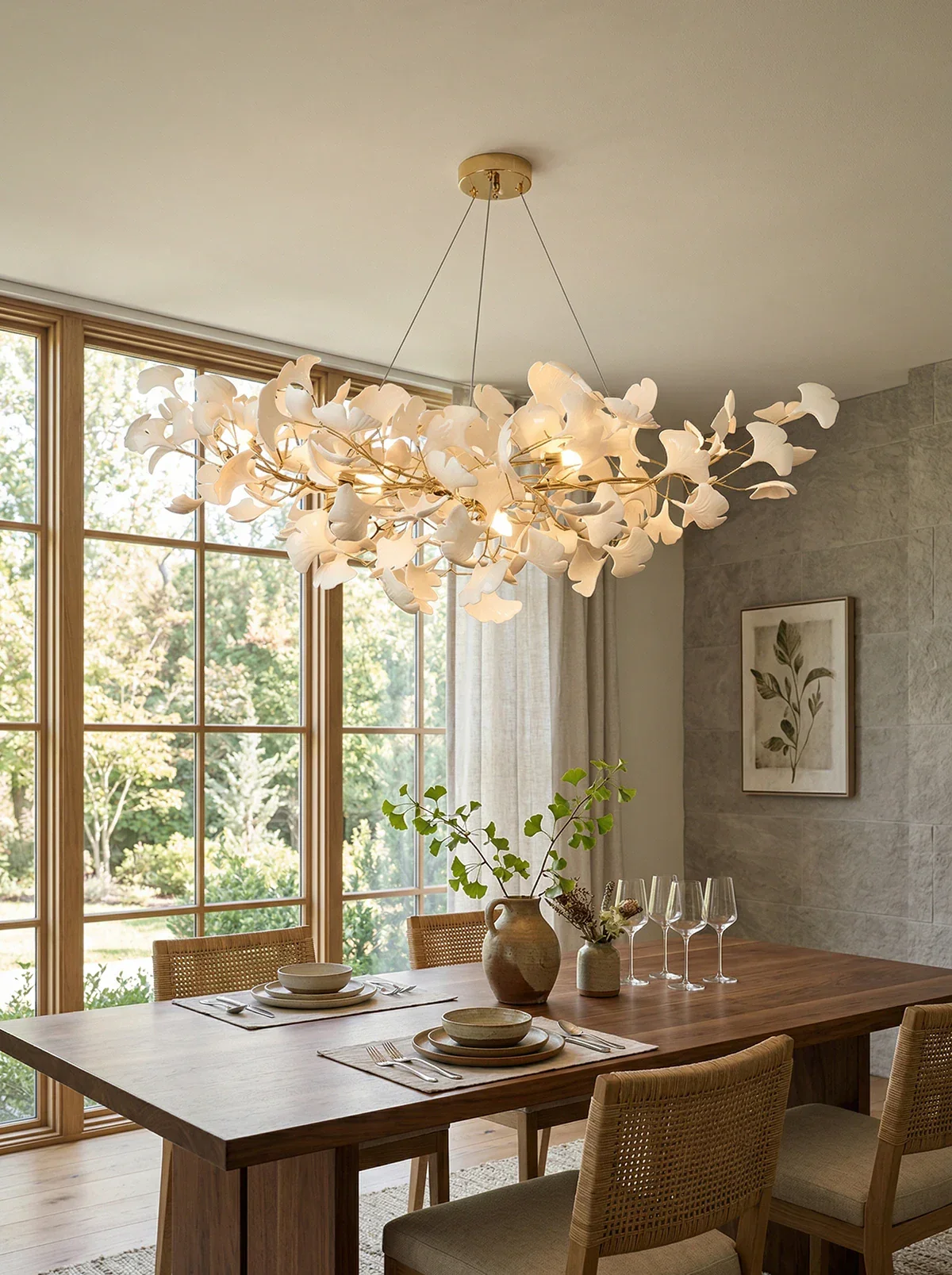 Gingko Ceramic Chandelier B - Image 2